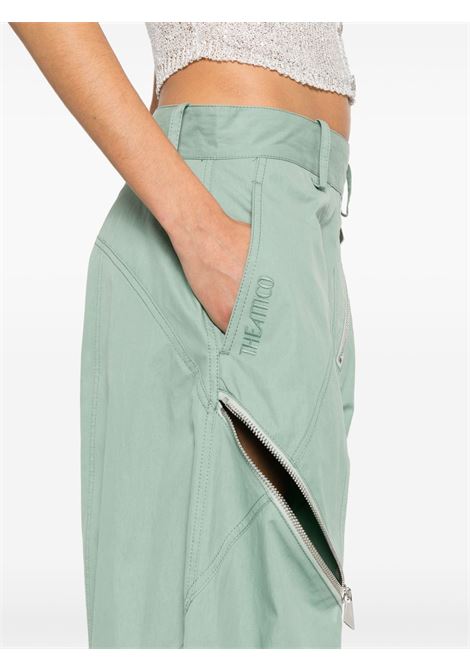 Parakeet green zip-detail trousers The Attico - women THE ATTICO | 250WCP00267CCC110AA277